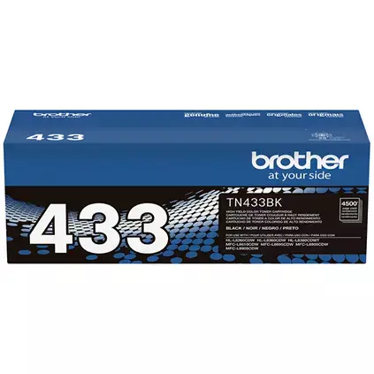 Original Brother TN-433BK High Yield Black Toner Cartridge