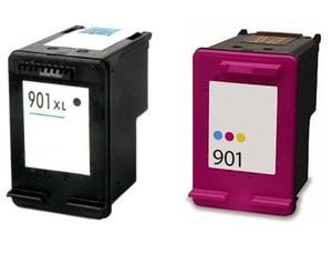 Original HP 901XLB High Yield Black Ink Cartridge twin pack