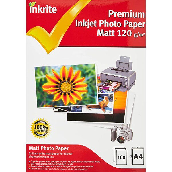 Inkrite PhotoPlus Premium Paper Matte 120gsm A4 (100 sheets)