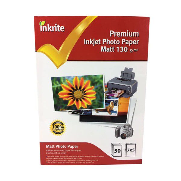Inkrite PhotoPlus Professional Paper Matte 130gsm 7x5 (50 sheets)