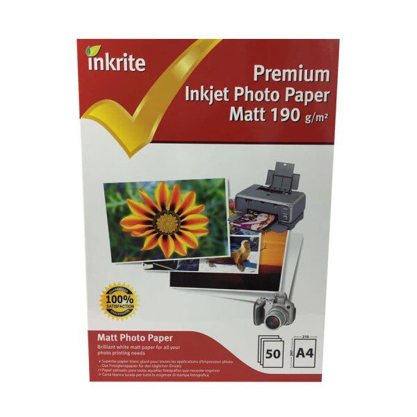 Inkrite PhotoPlus Professional Paper Matte 190gsm A4 (50 sheets)