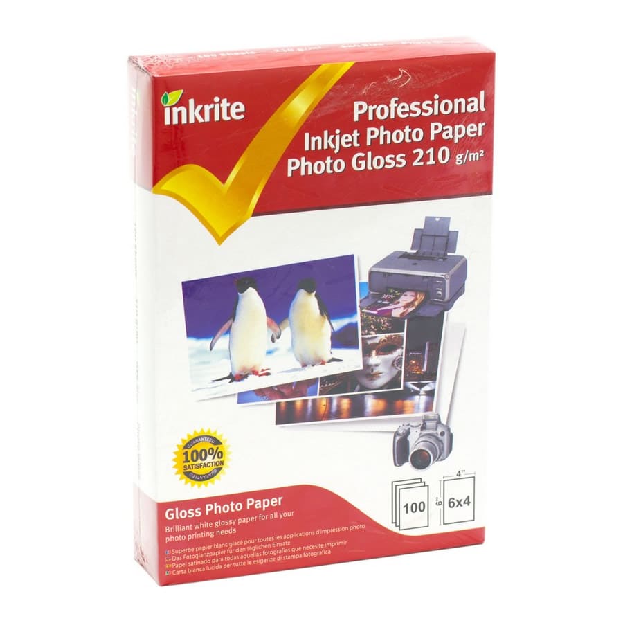 Inkrite Professional Paper Photo Glossy 210gsm 6x4 (100 sheets)