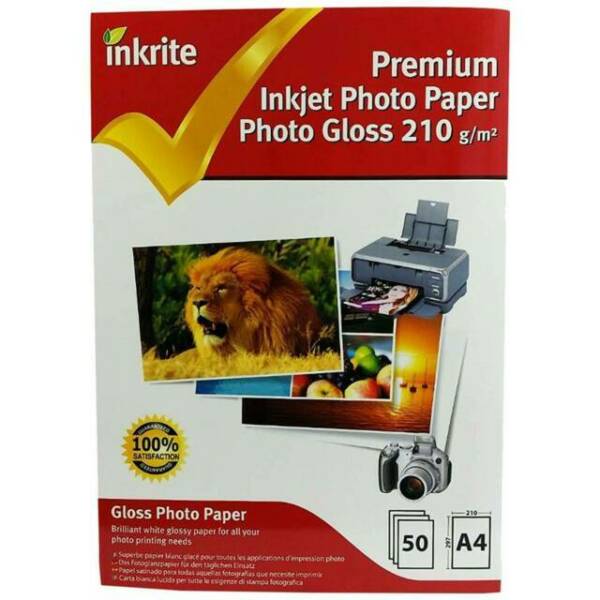 Inkrite Professional Paper Photo Glossy 210gsm A4 (50 sheets)