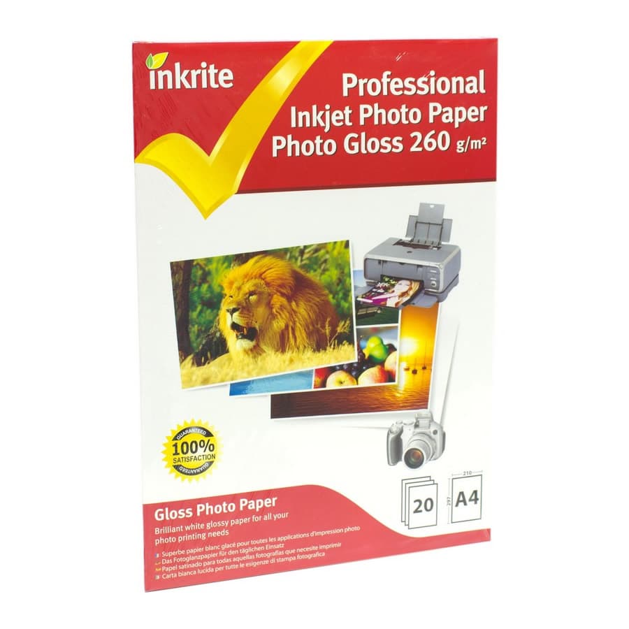 Inkrite Professional Paper Photo Glossy 260gsm A4 (20 sheets)