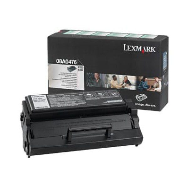 Original Lexmark 08A0476 Standard Yield Black Toner Cartridge Twin Pack