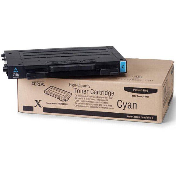 Original Xerox 106R00680 High Yield Cyan Toner Cartridge