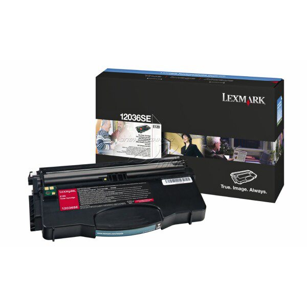Original Lexmark 12036SE Standard Yield Black Toner Cartridge Twin Pack