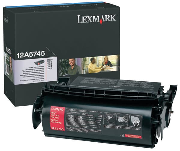 Original Lexmark 12A5745 High Yield Black Toner Cartridge