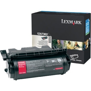 Original Lexmark 12A7362 High Yield Black Toner Cartridge Twin Pack
