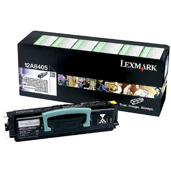 Original Lexmark 12A8405 High Yield Black Toner Cartridge Twin Pack