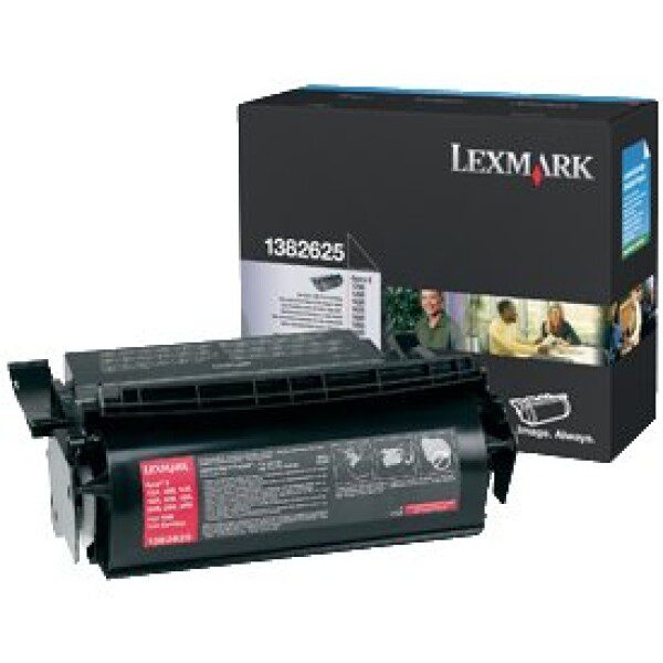 Original Lexmark 1382625 High Yield Black Toner Cartridge Twin Pack