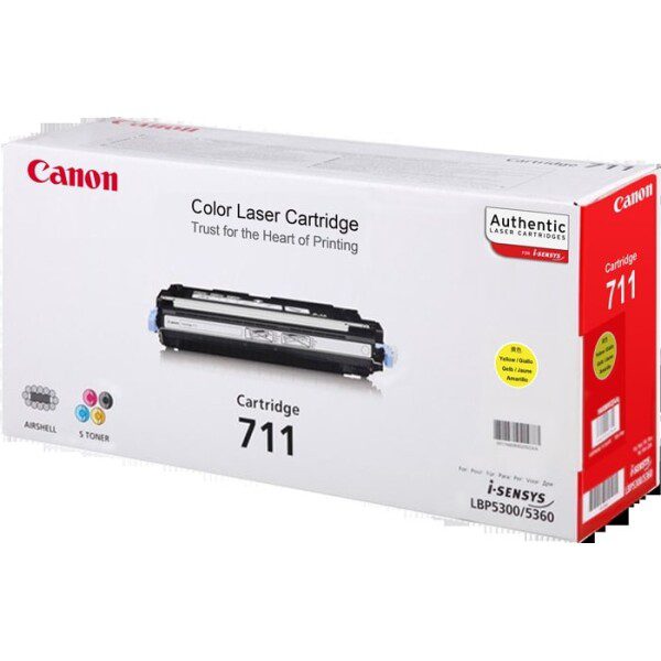 Original Canon 711Y Standard Yield Yellow Toner Cartridge