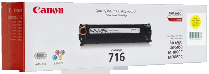 Original Canon 716Y Standard Yield Yellow Toner Cartridge