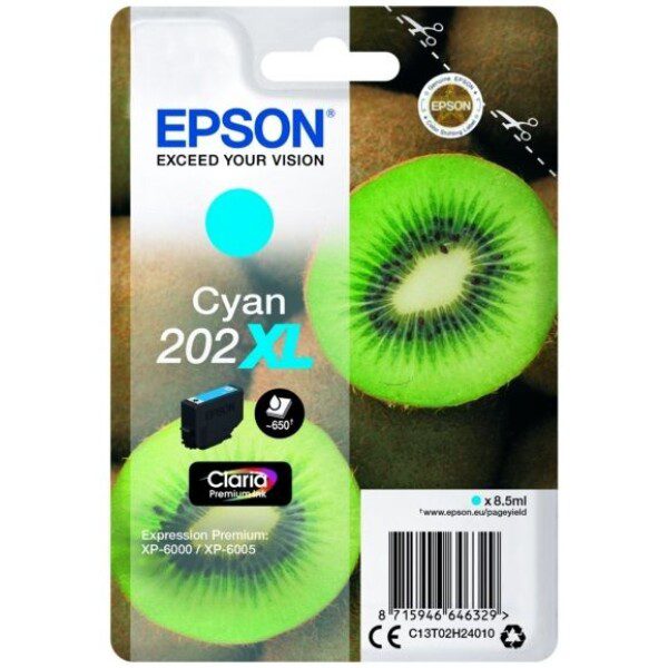 Original Epson 202XL High Yield Cyan Ink Cartridge