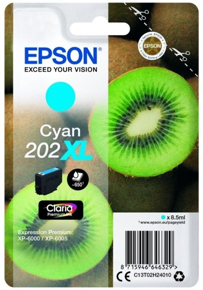 Original Epson 202XL High Yield Cyan Ink Cartridge