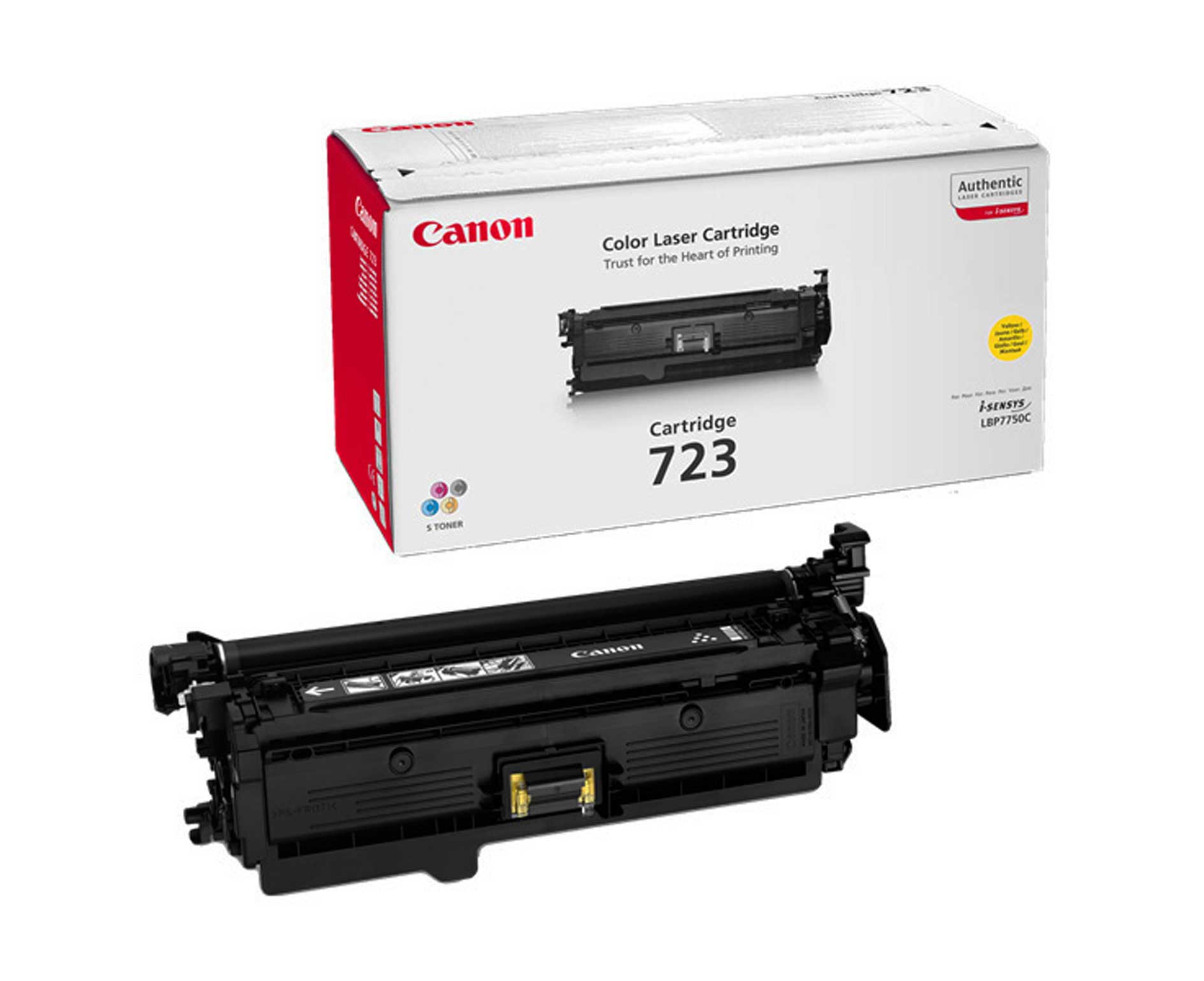 Original Canon 723 Standard Yield Yellow Toner Cartridge