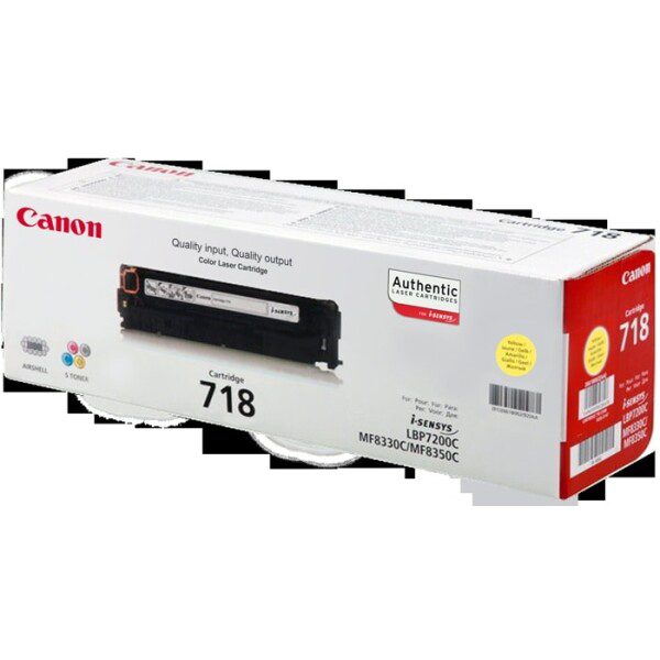 Original Canon 718Y Standard Yield Yellow Toner Cartridge