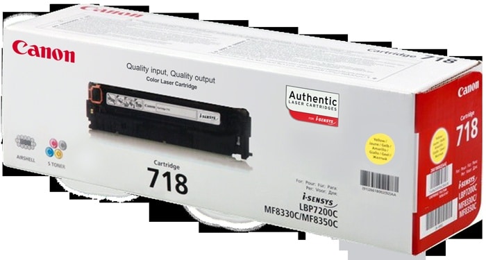 Original Canon 718Y Standard Yield Yellow Toner Cartridge