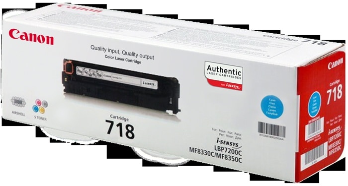 Original Canon 718C Standard Yield Cyan Toner Cartridge