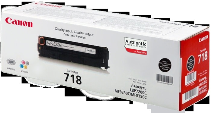 Original Canon 718B Standard Yield Black Toner Cartridge