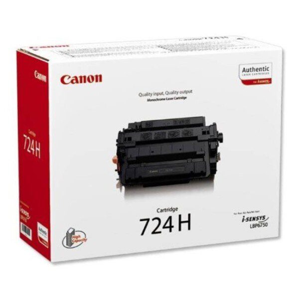 Original Canon 724H High Yield Black Toner Cartridge twin pack