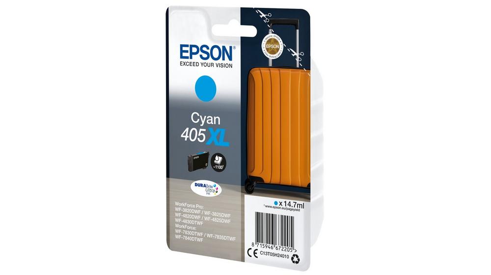 Original Epson 405XL High Yield Cyan Ink Cartridge