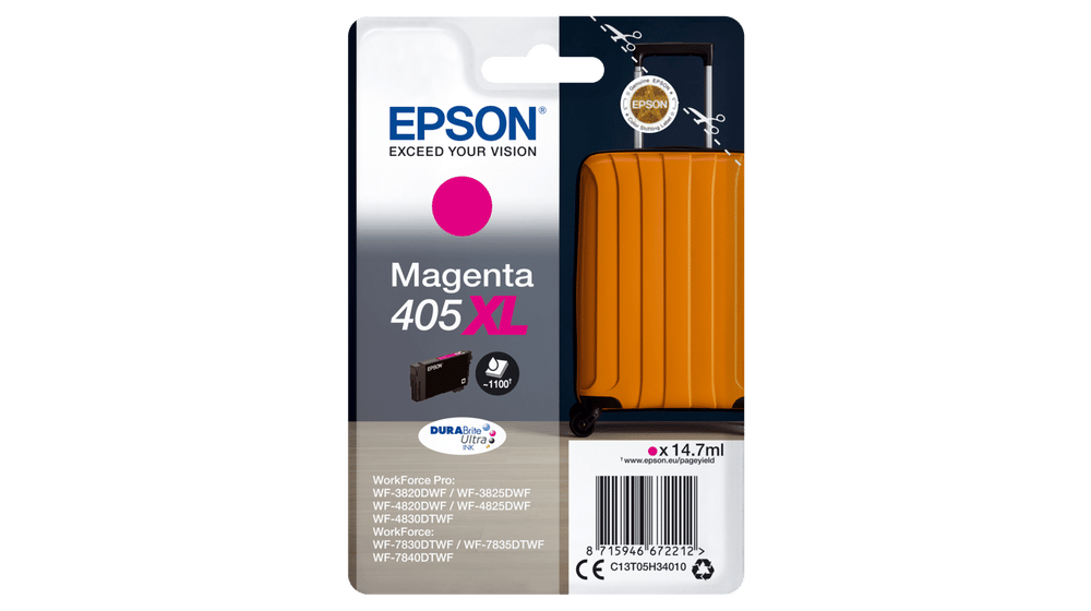Original Epson 405XL High Yield Magenta Ink Cartridge