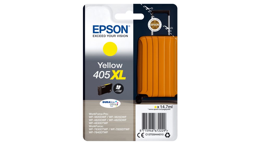 Original Epson 405XL High Yield Yellow Ink Cartridge