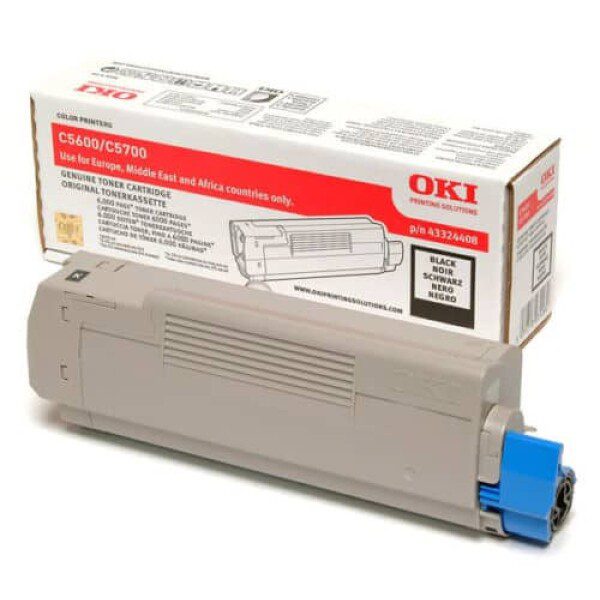 Original OKI 43324408 Standard Yield Black Toner Cartridge
