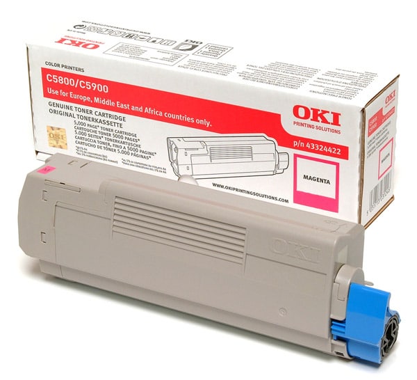 Original OKI 43324422 Standard Yield Magenta Toner Cartridge