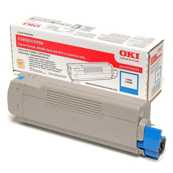 Original OKI 43324423 Standard Yield Cyan Toner Cartridge