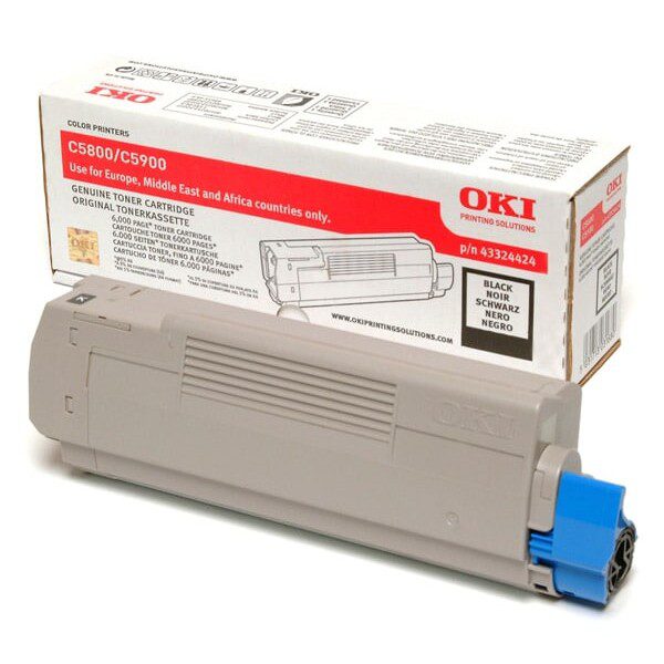 Original OKI 43324424 Standard Yield Black Toner Cartridge