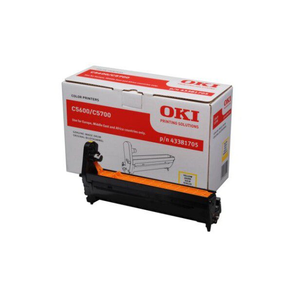 Original OKI 43381705 Standard Yield Yellow Toner Drum