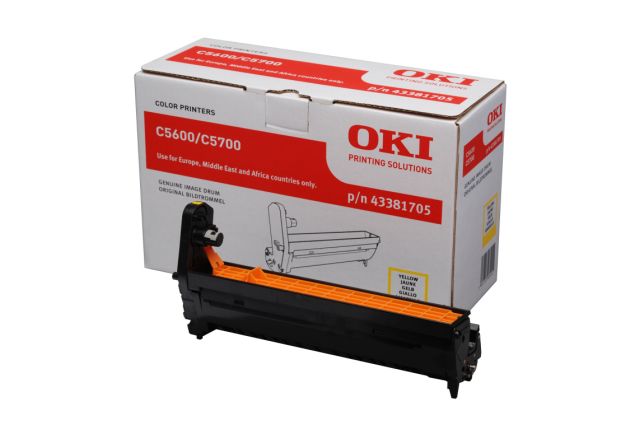 Original OKI 43381705 Standard Yield Yellow Toner Drum