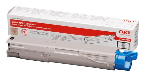 Original OKI 43459324 Standard Yield Black Toner Cartridge