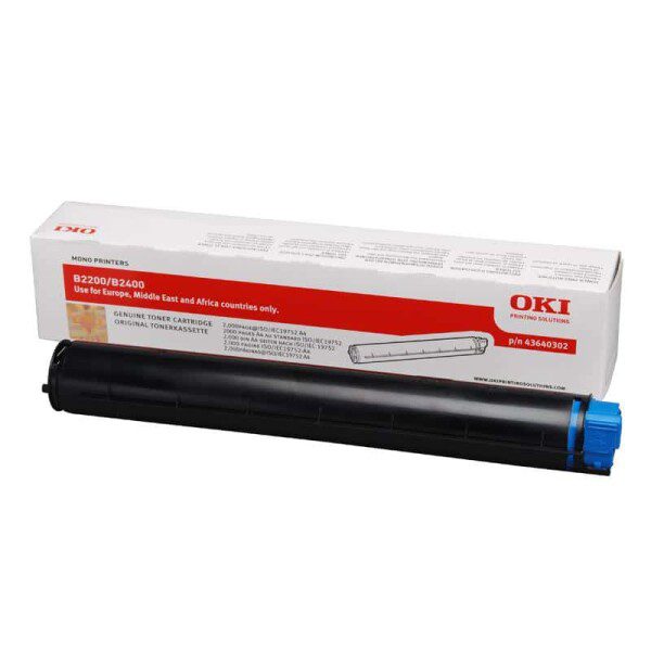 Original OKI 43640302 Standard Yield Black Toner Cartridge Twin Pack