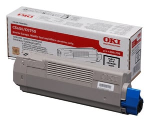 Original OKI 43865708 Standard Yield Black Toner Cartridge Twin Pack