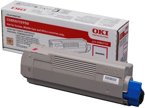 Original OKI 43865722 Standard Yield Magenta Toner Cartridge
