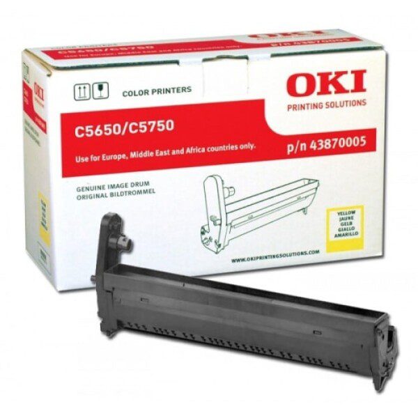 Original OKI 43870005 Standard Yield Yellow Toner Drum