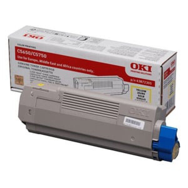 Original OKI 43872305 Standard Yield Yellow Toner Cartridge