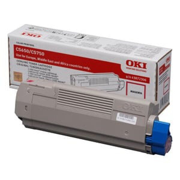 Original OKI 43872306 Standard Yield Magenta Toner Cartridge