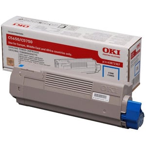 Original OKI 43872307 Standard Yield Cyan Toner Cartridge