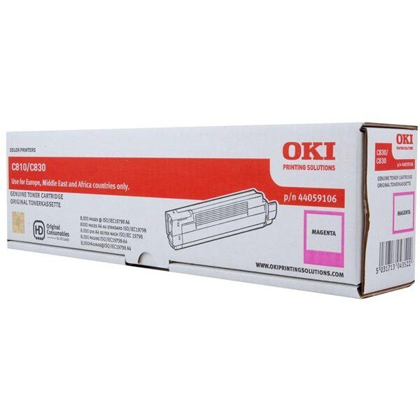 Original OKI 44059106 Standard Yield Magenta Toner Cartridge