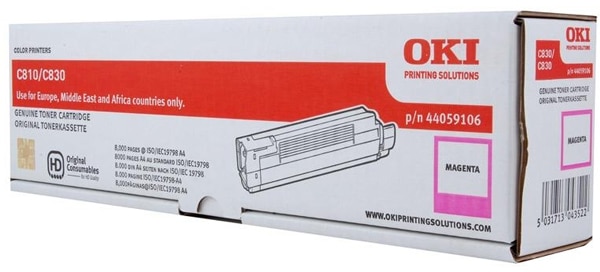 Original OKI 44059106 Standard Yield Magenta Toner Cartridge