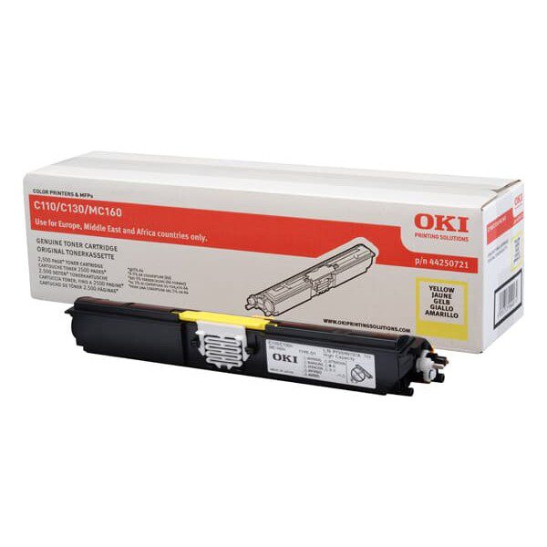 Original OKI 44250721 High Yield Yellow Toner Cartridge