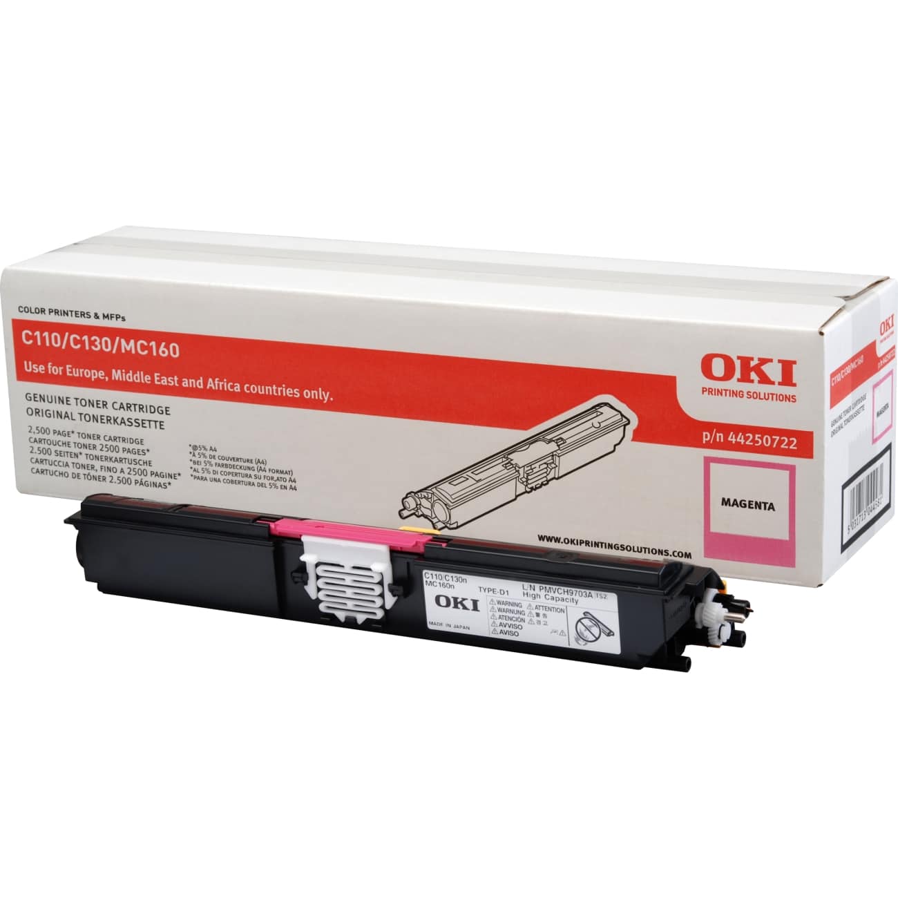 Original OKI 44250722 High Yield Magenta Toner Cartridge