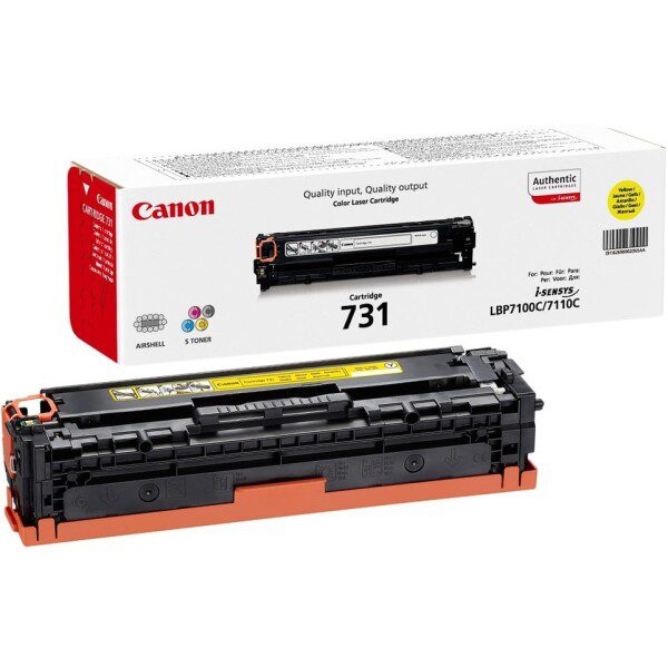 Original Canon 731 Standard Yield Yellow Toner Cartridge