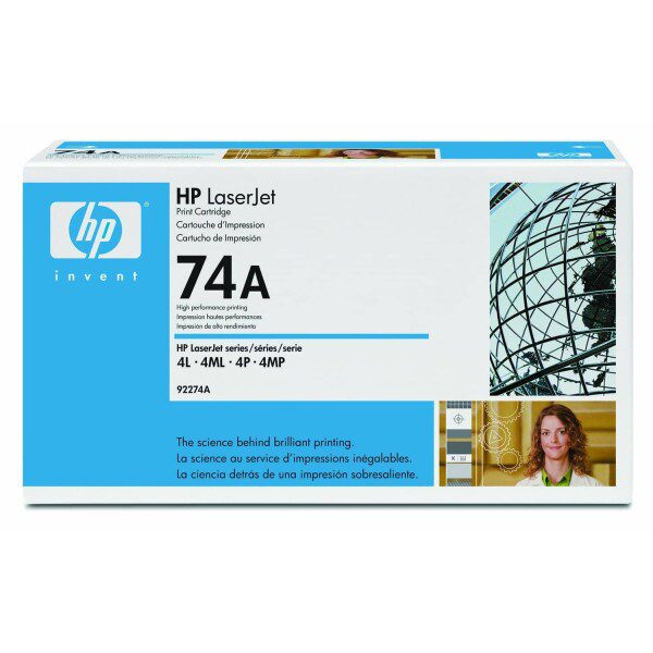 Original HP 74A Standard Yield Black Toner Cartridge Twin Pack