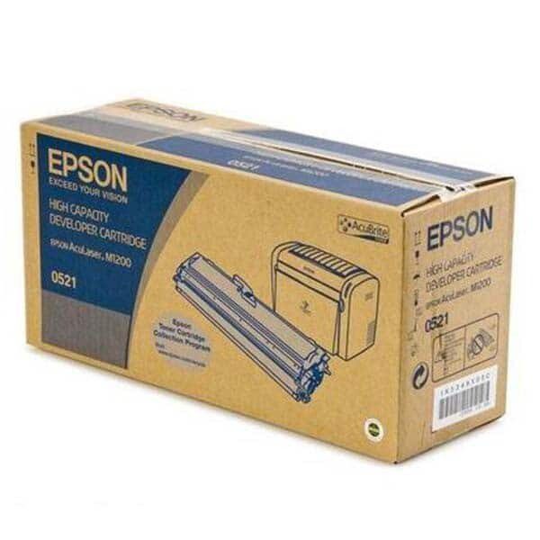 Original Epson C13S050521 High Yield Black Toner Cartridge twin pack
