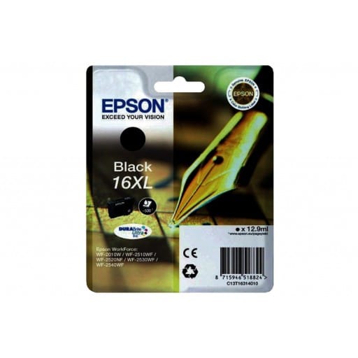 Original Epson No 16XL High Yield Black Ink Cartridge